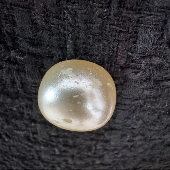 Zara Tweed Textured Boucle Pearl Button Blazer Jacket Black Size XS - Picture 13 of 15